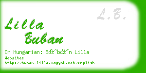 lilla buban business card